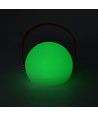 Laddningsbar RGB LED-bordslampa Ø13cm - Vit, inkl. fjärrkontroll, IP54 utomhus