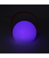 Laddningsbar RGB LED-bordslampa Ø13cm - Vit, inkl. fjärrkontroll, IP54 utomhus