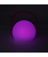 Laddningsbar RGB LED-bordslampa Ø13cm - Vit, inkl. fjärrkontroll, IP54 utomhus
