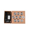 10-pack markspotlight - 0,5W, rund, rostfritt stål, inkl. strömförsörjning