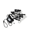 10-pack markspotlights - 0,5W, rund, rostfritt stål, komplett inkl. strömförsörjning