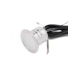 10-pack markspotlights - 0,5W, rund, rostfritt stål, komplett inkl. strömförsörjning