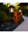 Solara Rustica 1W solcell trädgårdslampa - 2700K, 50cm, IP44, svart