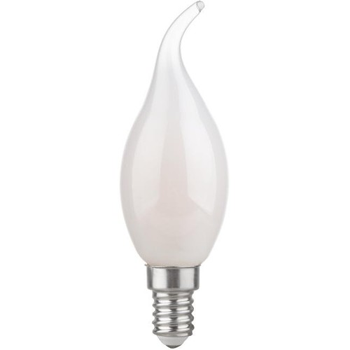 E14 4,7W dimbar LED-kronlampa med topp - C35, opalglas, 2700K, filament
