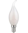 E14 4,7W dimbar LED-kronlampa med topp - C35, opalglas, 2700K, filament