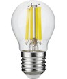 E27 7W dimbar LED-kronlampa - G45, filament, klart glas, 806lm, 2700K