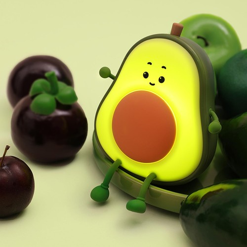 MOCHI Avocado nattlampa - varm/neutralvit, uppladdningsbar