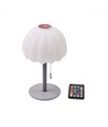 Laddningsbar RGB LED bordslampa - Vit, inkl. fjärrkontroll, IP20 inomhus