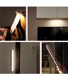 Laddningsbar vägglampa i trä - 360° roterbar, inkl. ljuskälla, IP20, 3W