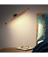 Laddningsbar vägglampa i trä - 360° roterbar, inkl. ljuskälla, IP20, 3W