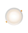 24W Ø22cm LED infälld panel - IP54 utomhus, Hål: Ø19,5 cm, Mått: Ø22 cm