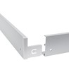 Ram till 60x60 LED panel - Samlas snabbt, plasthörn,Utan synliga skruvar, vit kant