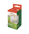 E27 1W LED klotlampa - G45, filament, klart glas