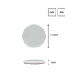18W LED taklampa - Ø25cm, Höjd: 5,2cm, Vit kant, inkl. svart ring
