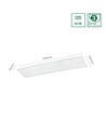 120x30 bakbelyst LED-panel, 40W - Vit ram