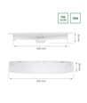 18W Ø22cm Algine 2-i-1 infällt panel - 122lm/W, 4000K, rund