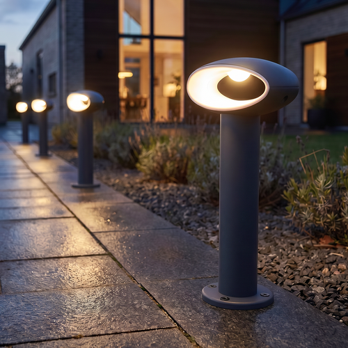 LED Pollare 30 cm 9W IP54 Mörkgrå - 230V, 4000K, inkl. ljuskälla