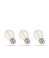 LED Glödlampa E27 1W - 230V, Koltråd, Varmvit, Klar, Spectrum, 3-pack