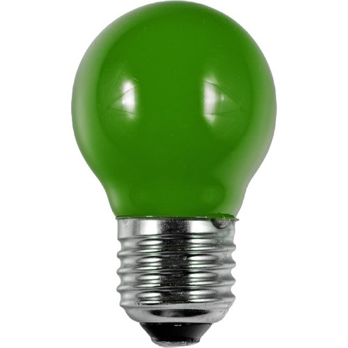 E27 1W LED filament klotlampa - G45, Grön, Party Colour Premium