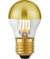E27 4W dimbar LED-kronlampa - Toppförspeglad guld, G45, filament, 2500K