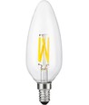 E14 4W dimbar LED filament kronljuslampa - C45, 2200K, 320lm, klart glas