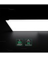 120x30 bakbelyst LED-panel, 40W - 120lm/W, CREE-chip, 6 års garanti, vit ram