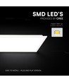 120x30 bakbelyst LED-panel, 40W - 120lm/W, CREE-chip, 6 års garanti, vit ram