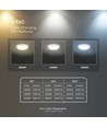 V-Tac 8W/16W/20W LED-plafon med sensor och nödljus - 135lm/W, IP54, CCT, Bulkhead, Cree chip