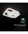 V-Tac 80W LED-taklampa - CCT 3-i-1, dimbar, vit, inkl. fjärrkontroll