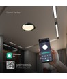 48W LED-taklampa med fjärrkontroll - 3-i-1 CCT, dimbar, Ø50cm, svart/grå design