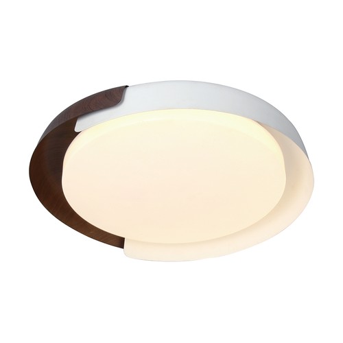 48W LED-taklampa med fjärrkontroll - Ø50cm, 3-i-1 CCT, dimbar, vit med trälook