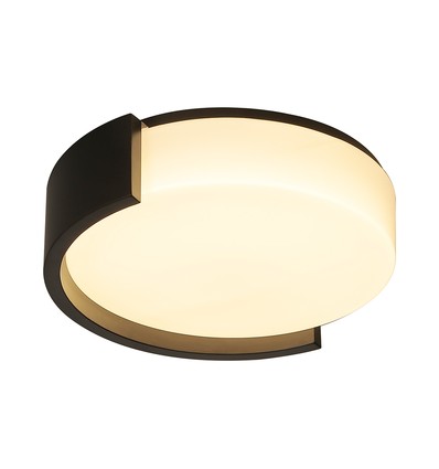 48W LED dekorativ taklampa - Ø45cm, 3-i-1 CCT, dimbar, svart, inkl. fjärrkontroll