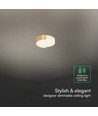 48W LED-taklampa design - Ø45cm, 3-i-1 CCT, dimbar, guld, inkl. fjärrkontroll