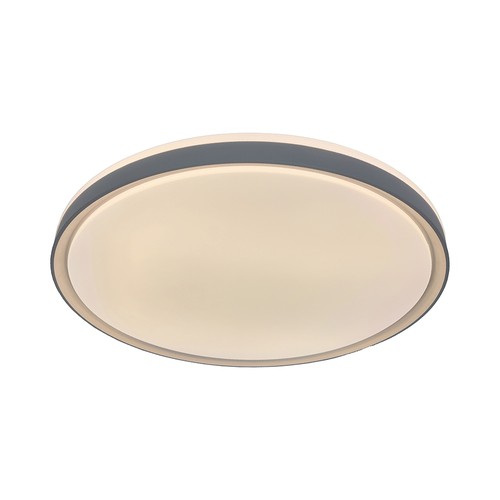 V-Tac 60W LED-taklampa med fjärrkontroll - 3-i-1 CCT, dimbar, grå kant, designer domelight