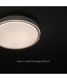V-Tac 30W/60W/30W LED taklampa med trä-look - 3-i-1 CCT, fjärrkontroll