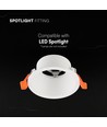 GU10 infälld spotlight, bländfri - Rund, vit, Deep Anti Glare, utan ljuskälla