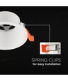 GU10 infälld spotlight, bländfri - Rund, vit, Deep Anti Glare, utan ljuskälla