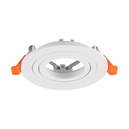 GU10 spotlight för inbyggnad - Rund, vit, aluminium, utan ljuskälla