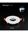 GU10 spotlight för inbyggnad - Rund, vit, aluminium, utan ljuskälla
