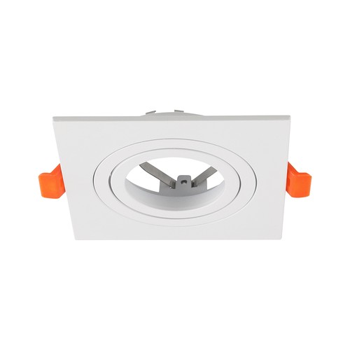 V-Tac GU10 infälld spotlight - Fyrkantig, vit, aluminium, utan ljuskälla