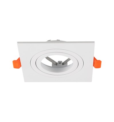 V-Tac GU10 infälld spotlight - Fyrkantig, vit, aluminium, utan ljuskälla