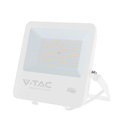 100W LED-strålkastare - 135lm/W, IP65, vitt hölje, CREE-chip, 6 års garanti