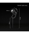 GU10 trädgårdsspotlight med spett - Svart, aluminium, IP65 utomhus, utan ljuskälla