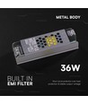 36W / 24V DC strömförsörjning för LED-strips - 1,5A, IP20, Slim