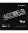 75W / 24V DC Slim strömförsörjning för LED-strips - 3,1A, IP20