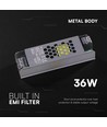 36W / 12V DC Slim strömförsörjning för LED-strips - 3A, IP20