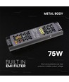 75W / 12V DC strömförsörjning för LED-strips - 6,25A, IP20, Slim