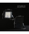 30W Solara CCT LED-strålkastare med solcell - 6.4V, IP65, svart, fjärrkontroll, ställbar färgtemperatur, inkl. batteri