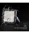 30W Solara CCT LED-strålkastare med solcell - 6.4V, IP65, svart, fjärrkontroll, ställbar färgtemperatur, inkl. batteri