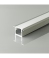 V-Tac 2m infälld profil för LED-strips - Silver, inkl. hölje, 2000x12x10mm